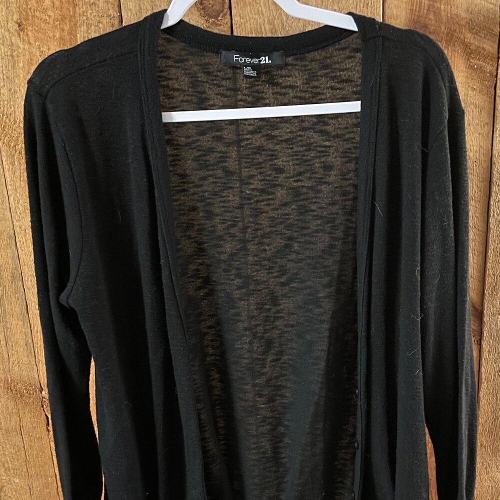 Women's Forever 21 Black Cardigan (L)